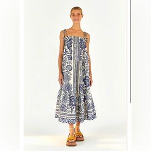 Farm Rio Blue Pineapple Garden Dress